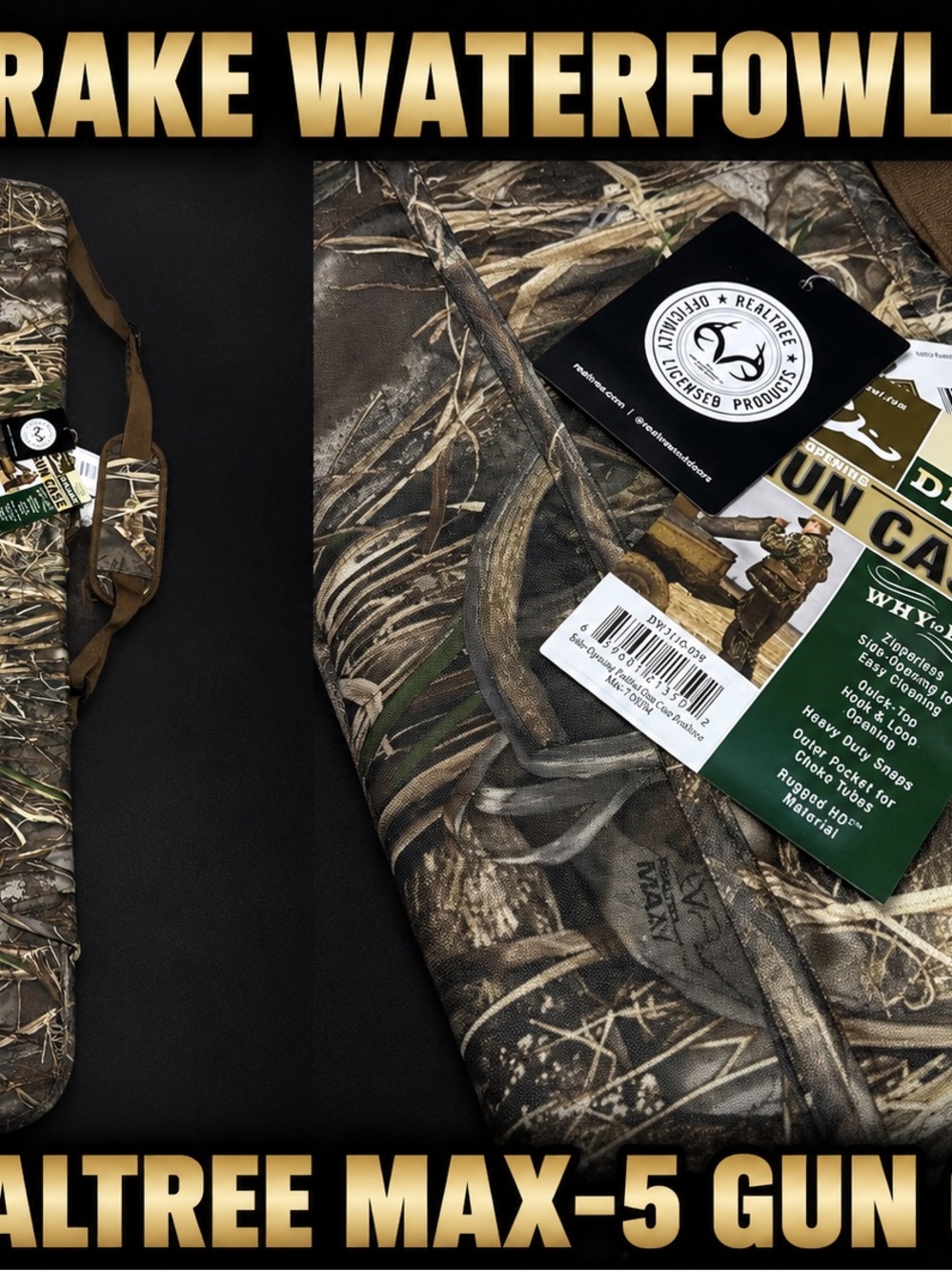 Drake Waterfowl Realtree Max-5 Camouflage Gun Case - Brown Green Black